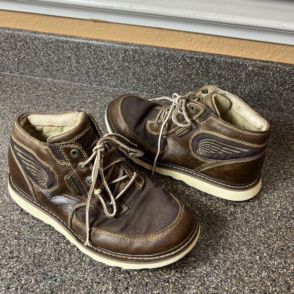 Red Wing Shoes Brown Leather Hiking Work Boots Men's Sz 7 D Ankle Lace Up Casual - Picture 1 of 11